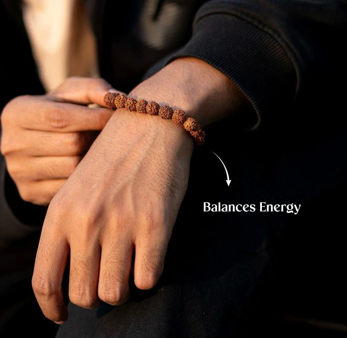 💎 7 Mukhi Rudraksha Energy Bracelet – Attract Wealth & Positivity