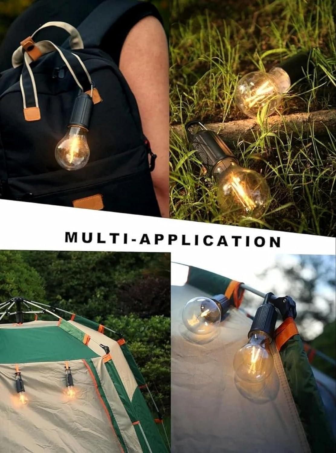 Decorative Hanging Bulb with 3 Modes Tent Lamp Light for Camping Pack of 1