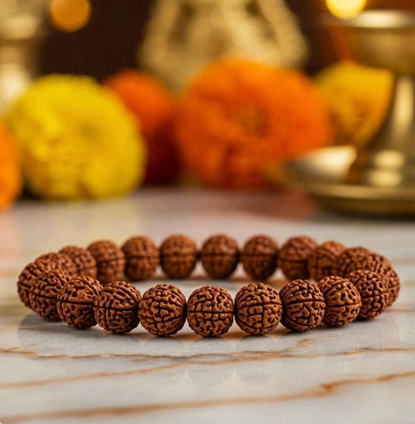 💎 7 Mukhi Rudraksha Energy Bracelet – Attract Wealth & Positivity