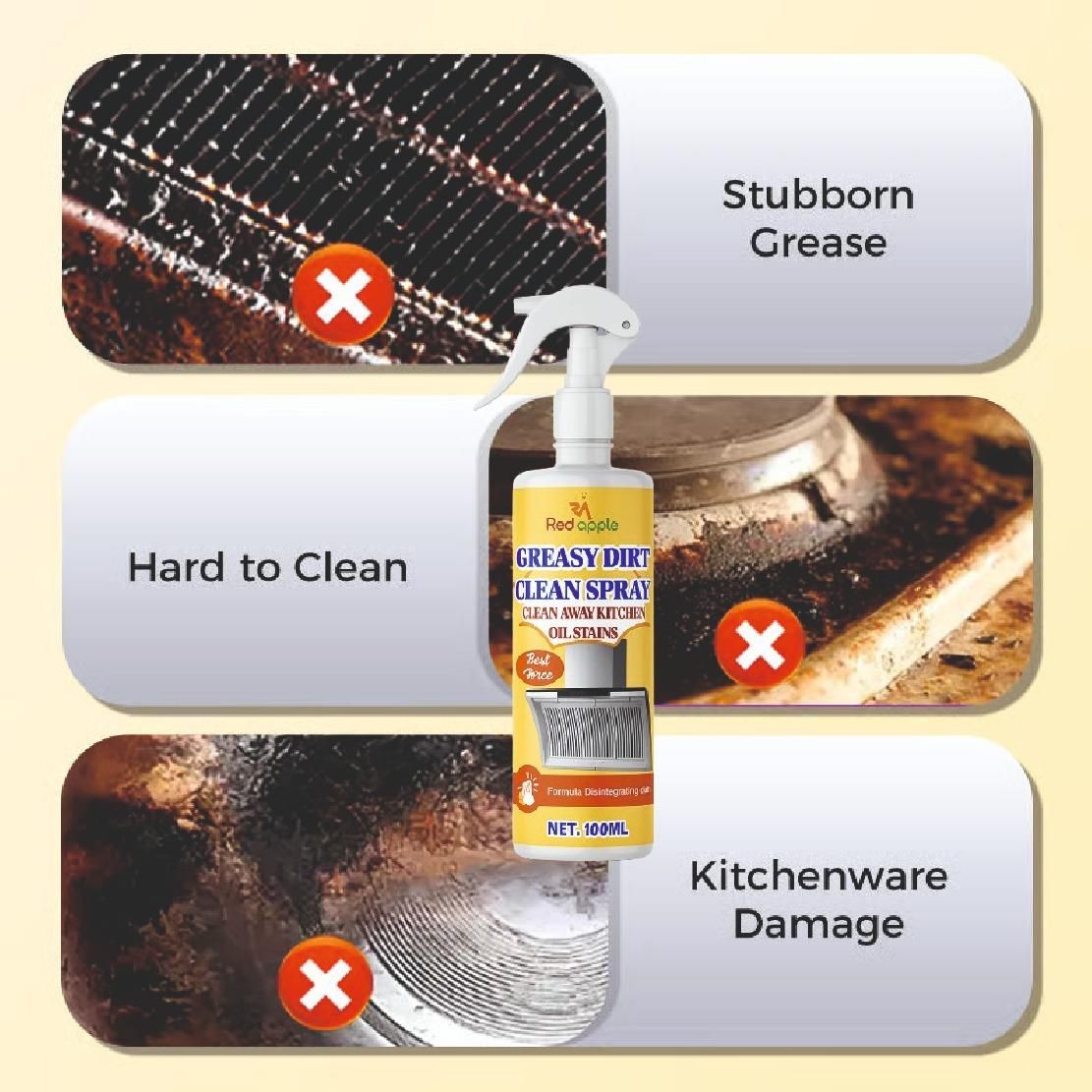 💥 UltraClean Grease & Dirt Remover Spray (Pack of 2)